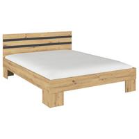 Ágykeret Foster 160/200 Cm - Artisan tölgy/szürke, Konventionell, faalapú anyag (160/200cm)