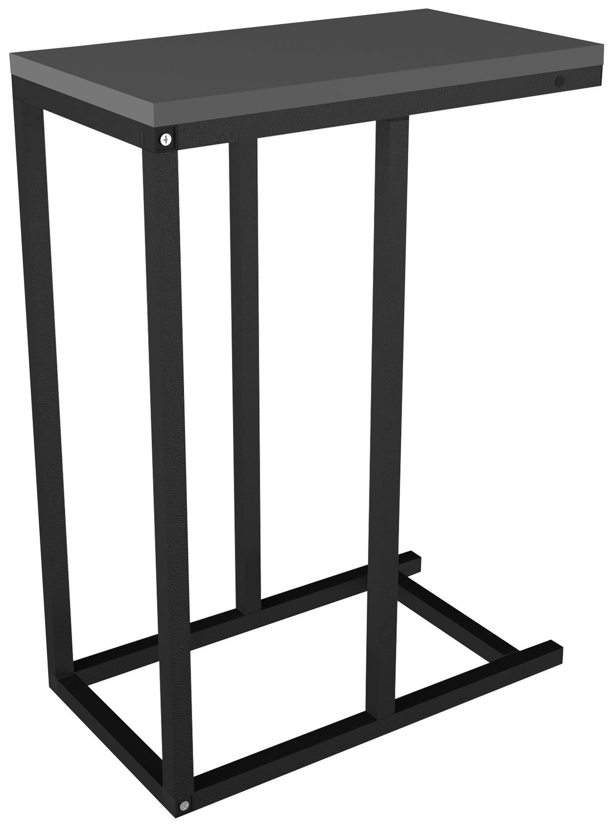 Beistelltisch Insasi Anthrazit/Schwarzl:46cm - Anthrazit/Schwarz, Design, Holzwerkstoff/Metall (46/26/63cm) - MID.YOU