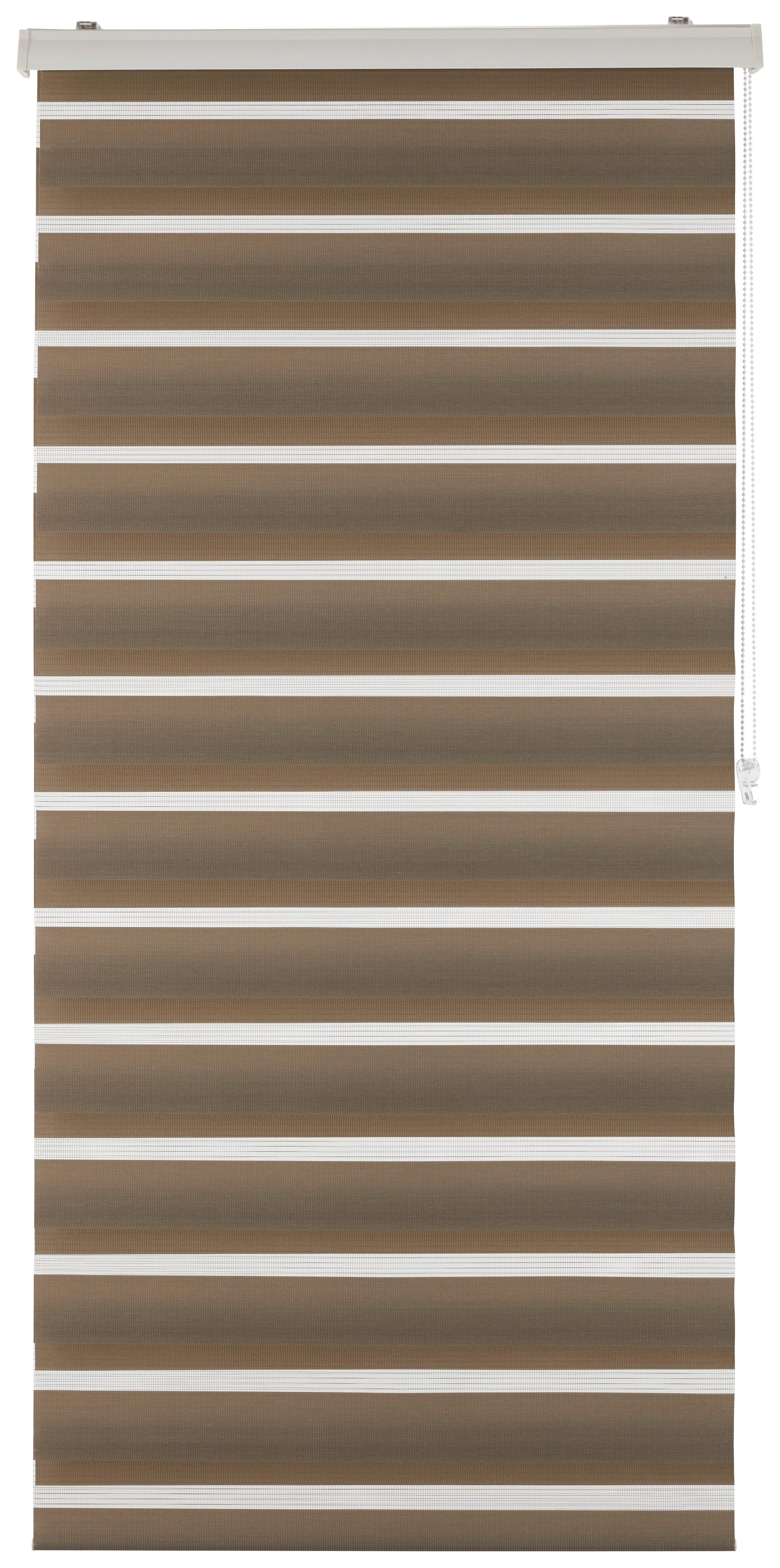 Dvojitá roleta Thomas, 80/160cm, hnedosivá - taupe, textil/plast (80/160cm) - Premium Living