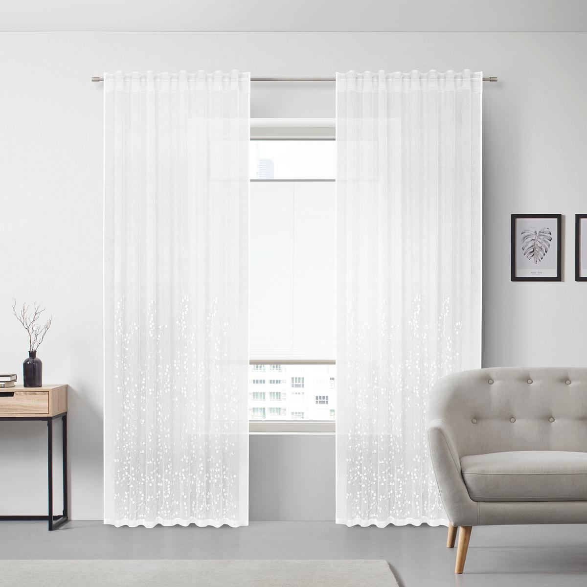 HOTOVÝ ZÁVĚS LIVIE - bílá, Basics, textil (135/245cm) - Mömax