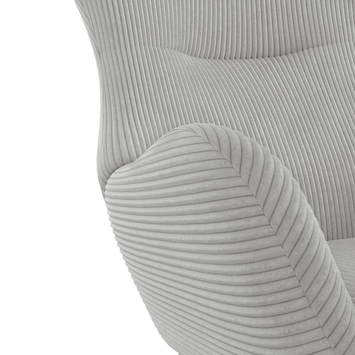 Schaukelstuhl mit Armlehnen Granny Stoffbezug grau - Schwarz/Grau, MODERN, Holz/Textil (66/90/85cm)