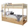 Etagenbett Finn Naturfarben Kiefer Massiv mit Leiter - Naturfarben/Kieferfarben, MODERN, Holz (90/200cm) - MID.YOU