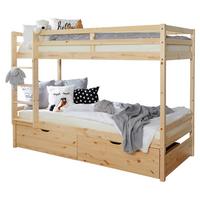 Etagenbett Finn Naturfarben Kiefer Massiv Mit Leiter - Naturfarben/Kieferfarben, MODERN, Holz (90/200cm) - MID.YOU