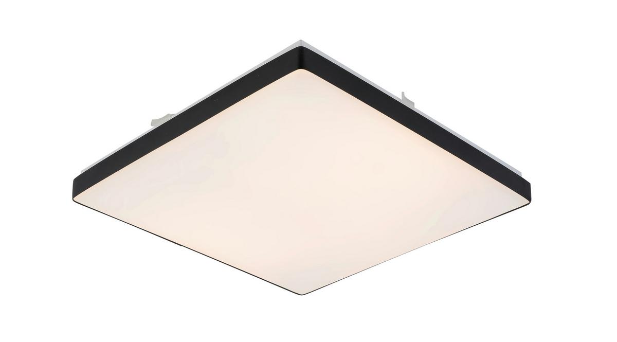 STROPNÍ LED SVÍTIDLO JANNEK - bílá/černá, Moderní, kov/plast (33/33/5,5cm) - Premium Living
