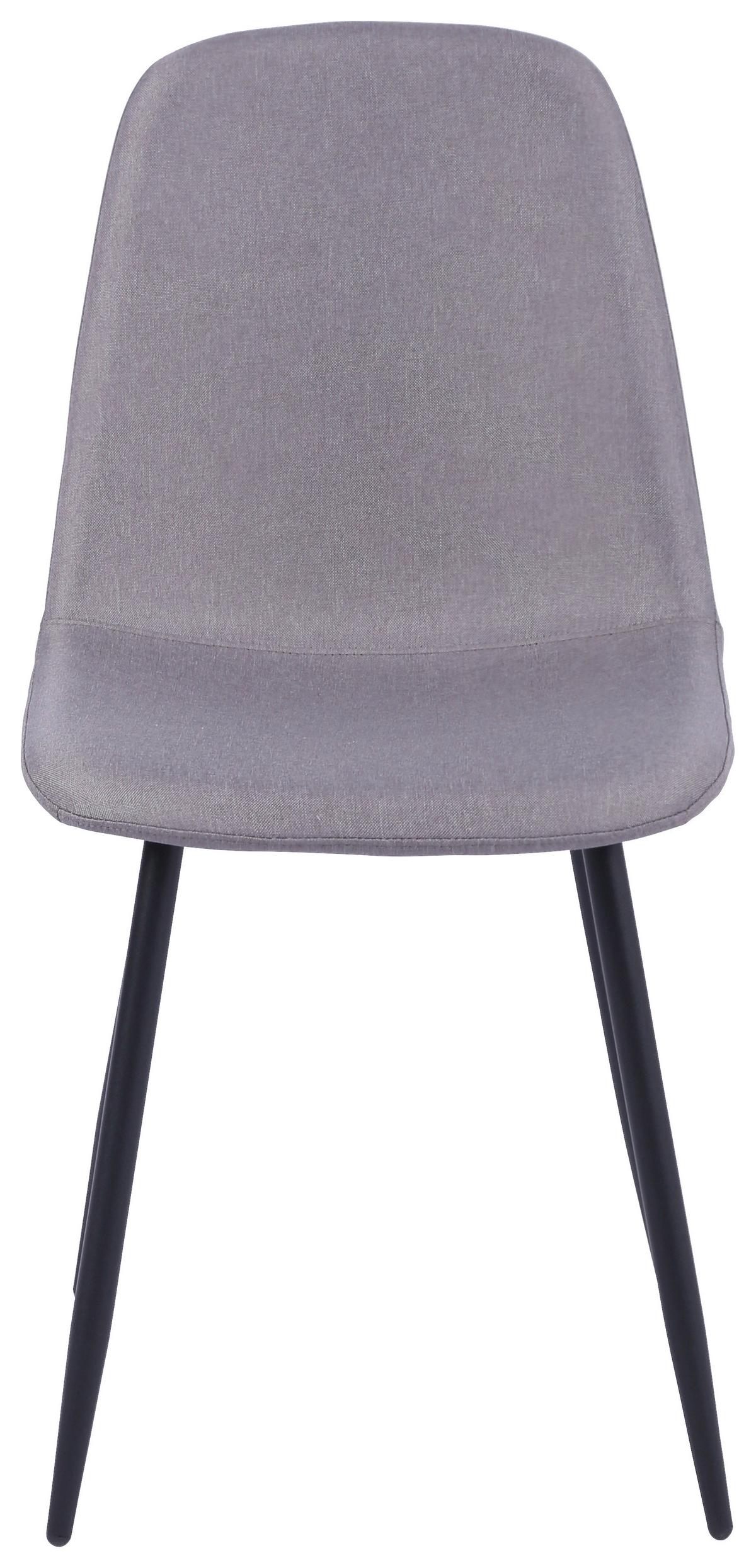 Négylábú Szék Mona - fekete/szürke, Modern, textil/fa (44/87/56cm)