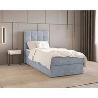 BOXBETT Oslo Blau 90x200cm - Blau, MODERN, Holz/Kunststoff (90/200cm) - MID.YOU