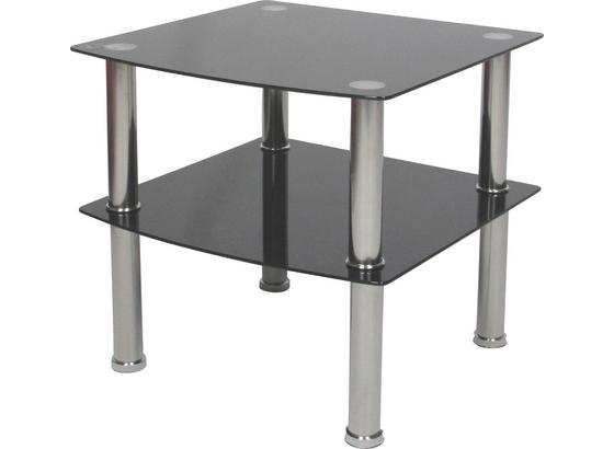 Odkladací Stolík Peter - čierna, Moderný, kov/sklo (45/43/45cm) Odkladací Stolík Peter - čierna, Moderný, kov/sklo (45/43/45cm)