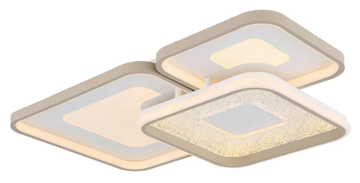 LED-Deckenleuchte 2700-6000k - Sandfarben/Klar, Design, Kunststoff/Metall (65/45,5/10cm) - Globo