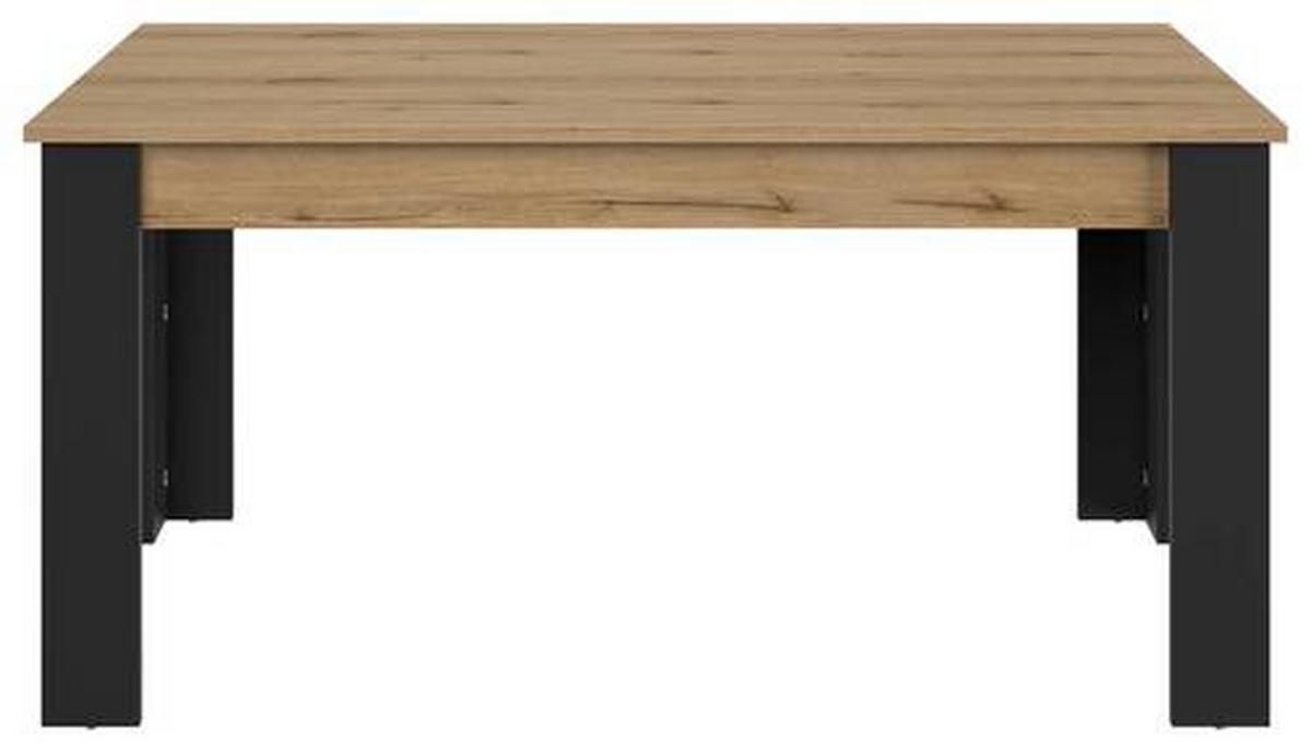 Esstisch Trust Eichefarben/Schwarz L: 160 cm - Eichefarben/Schwarz, MODERN, Holzwerkstoff (160/90/77cm) - MID.YOU