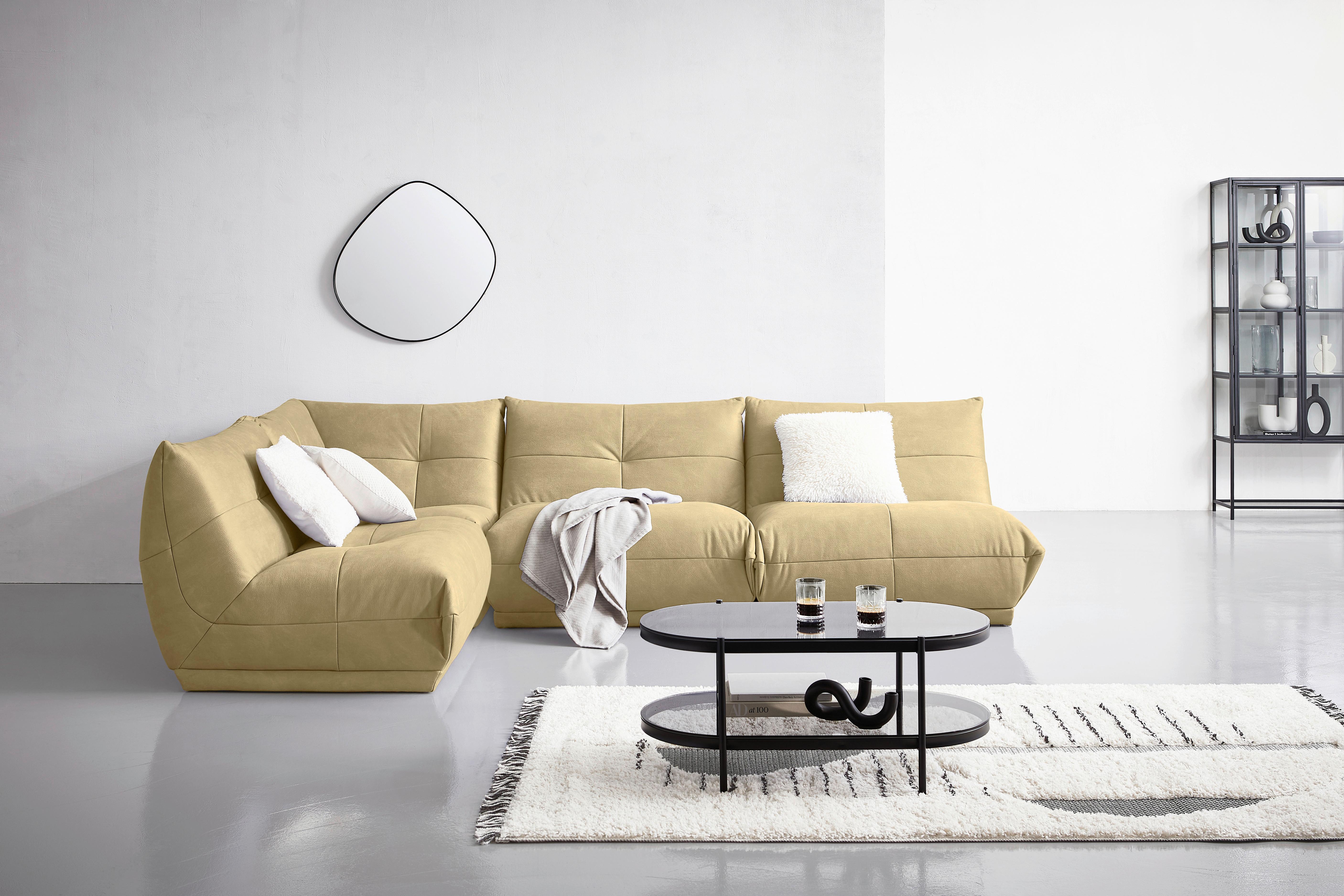Ecksofa Giselle Beige S: 210x315 cm - Beige, Trend, Textil (210/315cm) - Livetastic