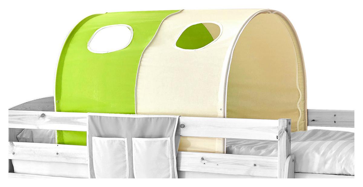 Tunnelset Grün/beige B: 100 Cm Mit Gestänge - Beige/Grün, KONVENTIONELL, Textil/Metall (100/73/87cm) - MID.YOU