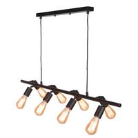 Hängeleuchte Miami H: 28-175cm 8-Flammig Höhenverstellbar - Schwarz, Design, Metall (105/28/28-175cm) - It's about Romi