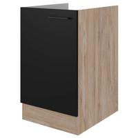 Spülenunterschrank Capri Eiche/Schwarz B: 50 cm - Eichefarben/Schwarz, KONVENTIONELL, Holzwerkstoff (50/82/57cm) - FlexWell
