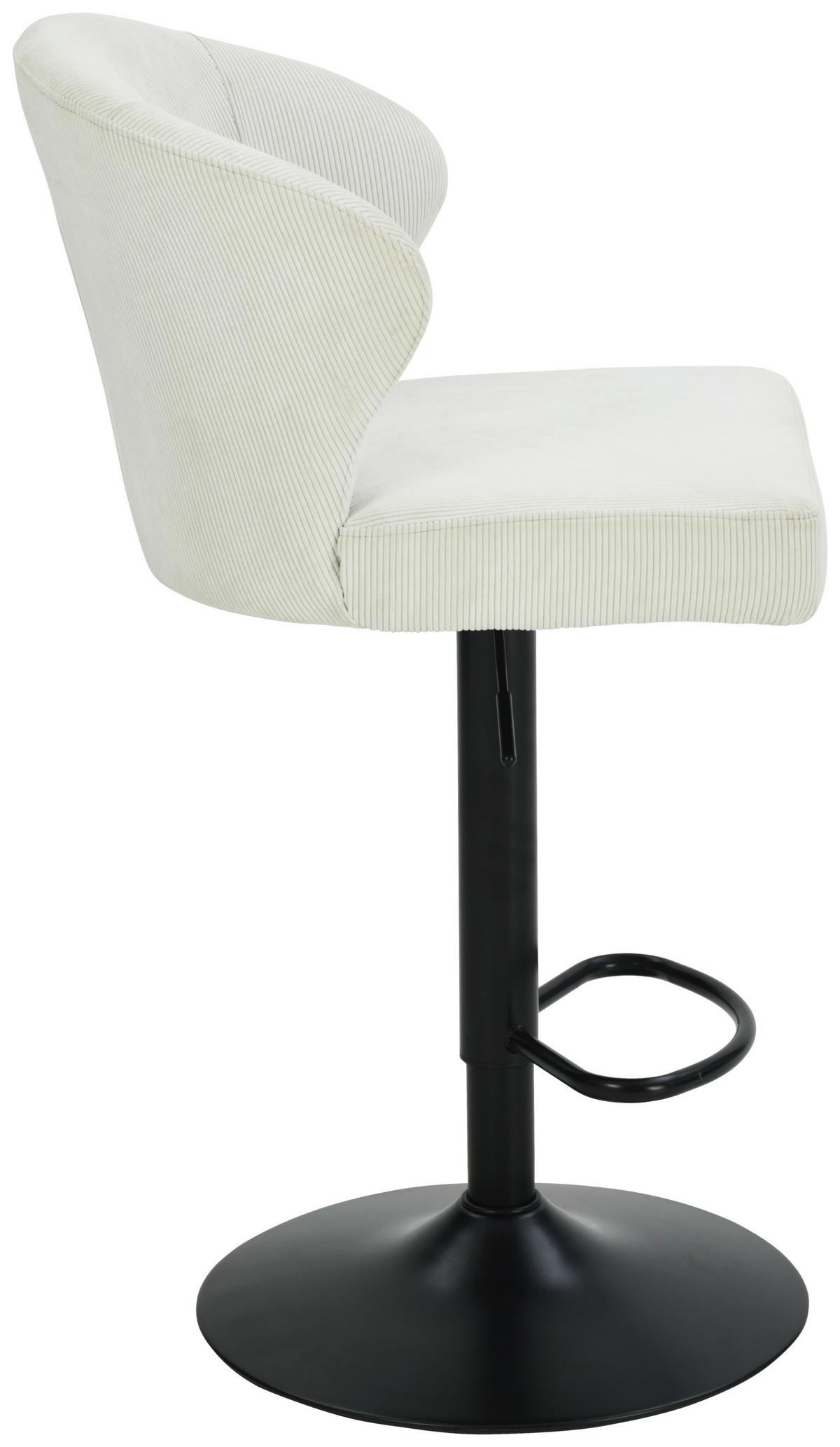 BAROVÁ ŽIDLE JANA CORD - černá/béžová, Moderní, kov/dřevo (54/110,5/93,5/56cm) - Based