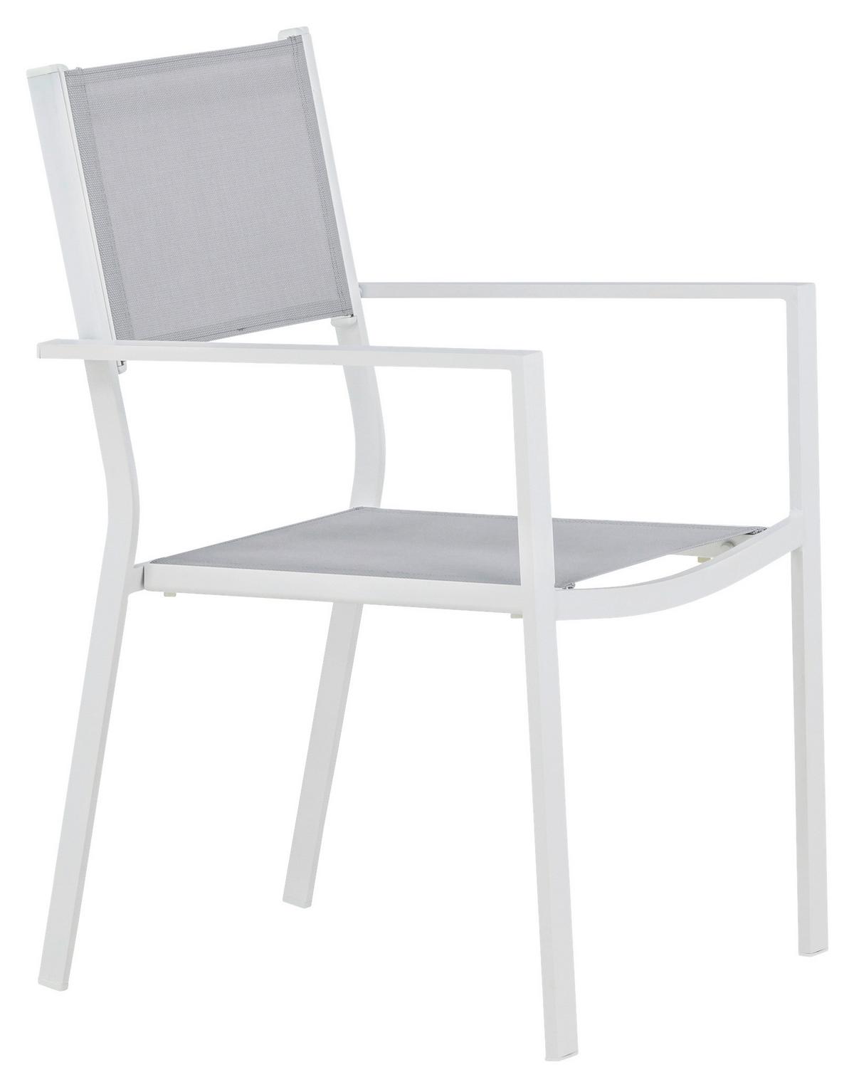 Stapelsessel Copacabana - Weiß, KONVENTIONELL, Textil/Metall (56.5/88/61cm) - Gardenson