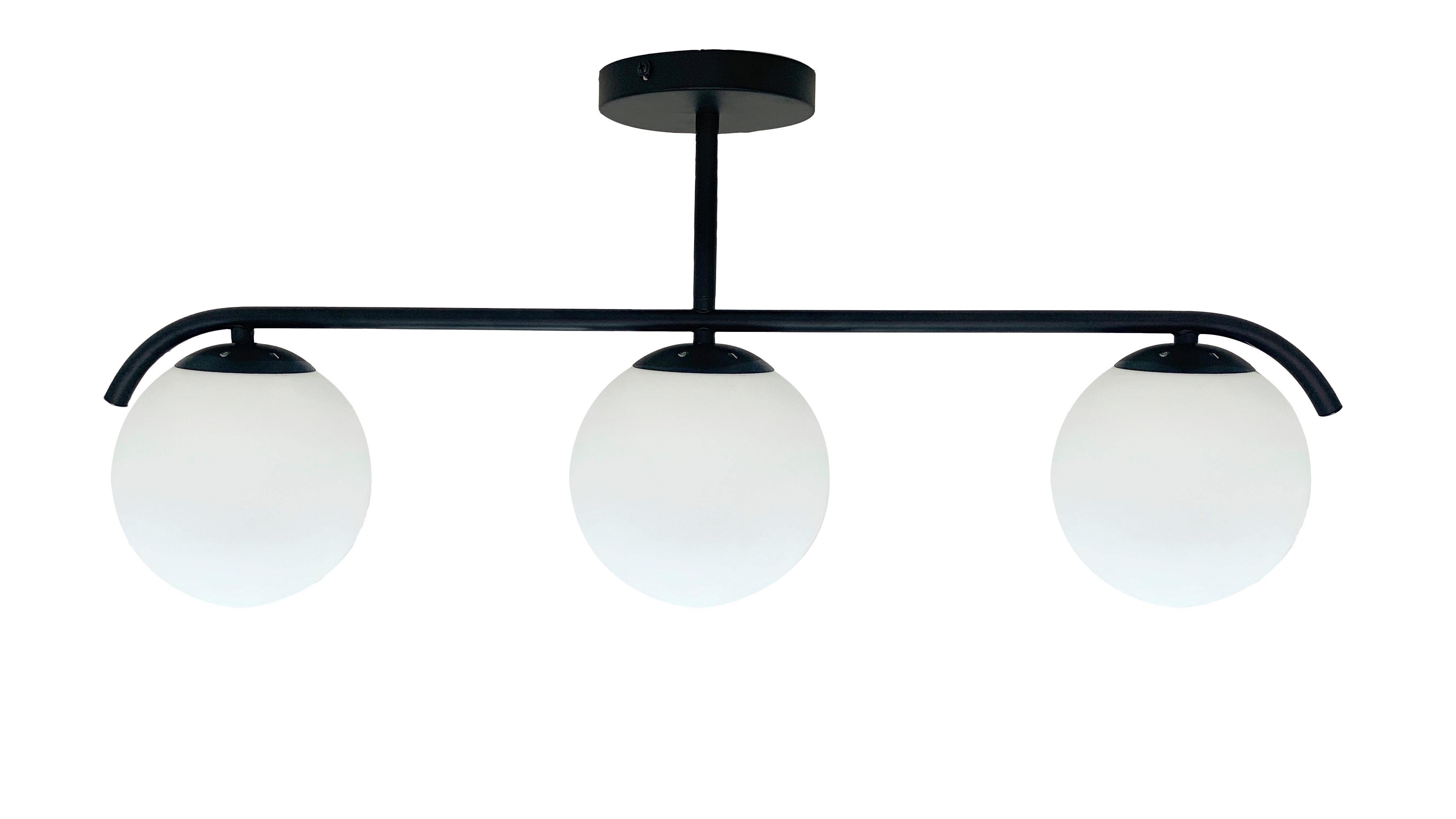 Deckenleuchte 33-35417 Amadeo - Schwarz/Weiß, KONVENTIONELL, Metall (69,5/15/29cm)