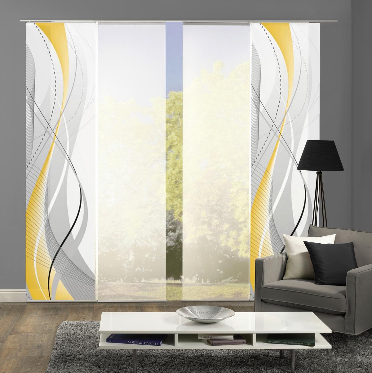 Flächenvorhang Gelb Hellgelb B: 60 cm - Gelb/Hellgelb, Design, Textil (60/245cm) - Schmidt W. Gmbh