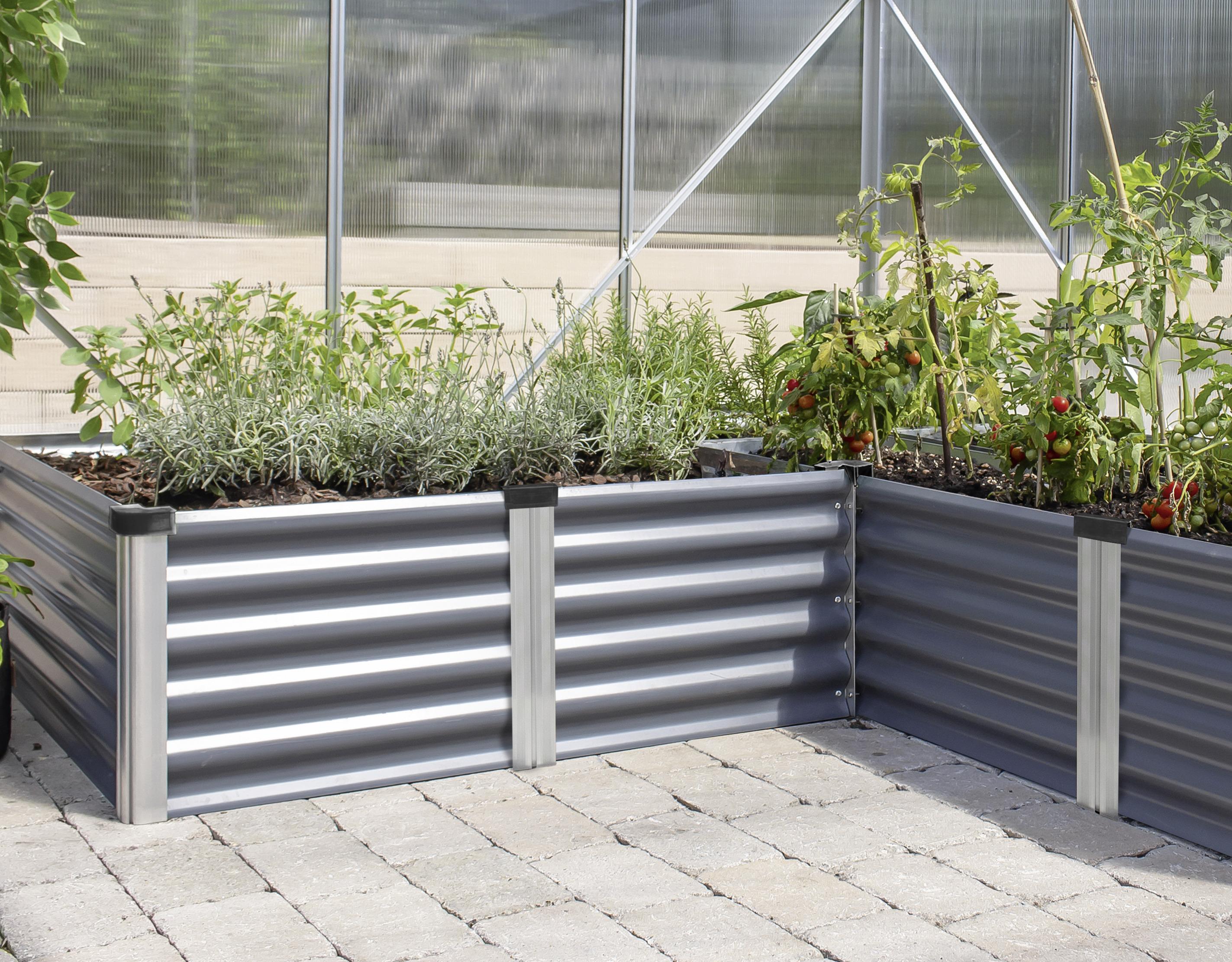 Hochbeet Stahl Linus 185x40,3x185 cm Anthrazit