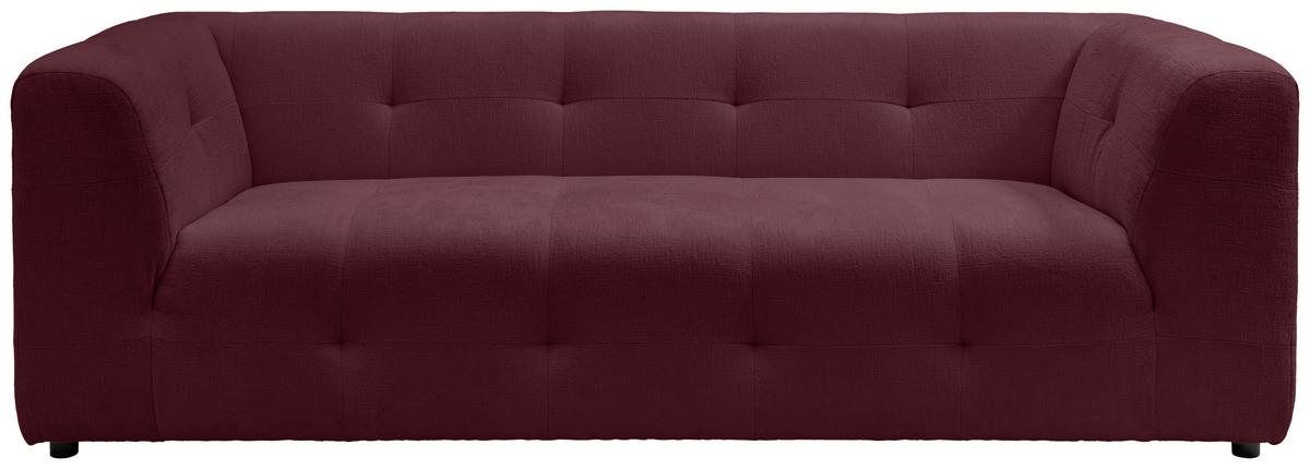 2,5-Sitzer Velice, Bordeaux B: 218 cm - Bordeaux/Schwarz, Design, Textil (218/72/95cm) - Livetastic