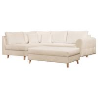 Ecksofa Ariella Weiß S: 161x231 cm - Naturfarben/Weiß, Design, Textil (161/231cm) - Livetastic