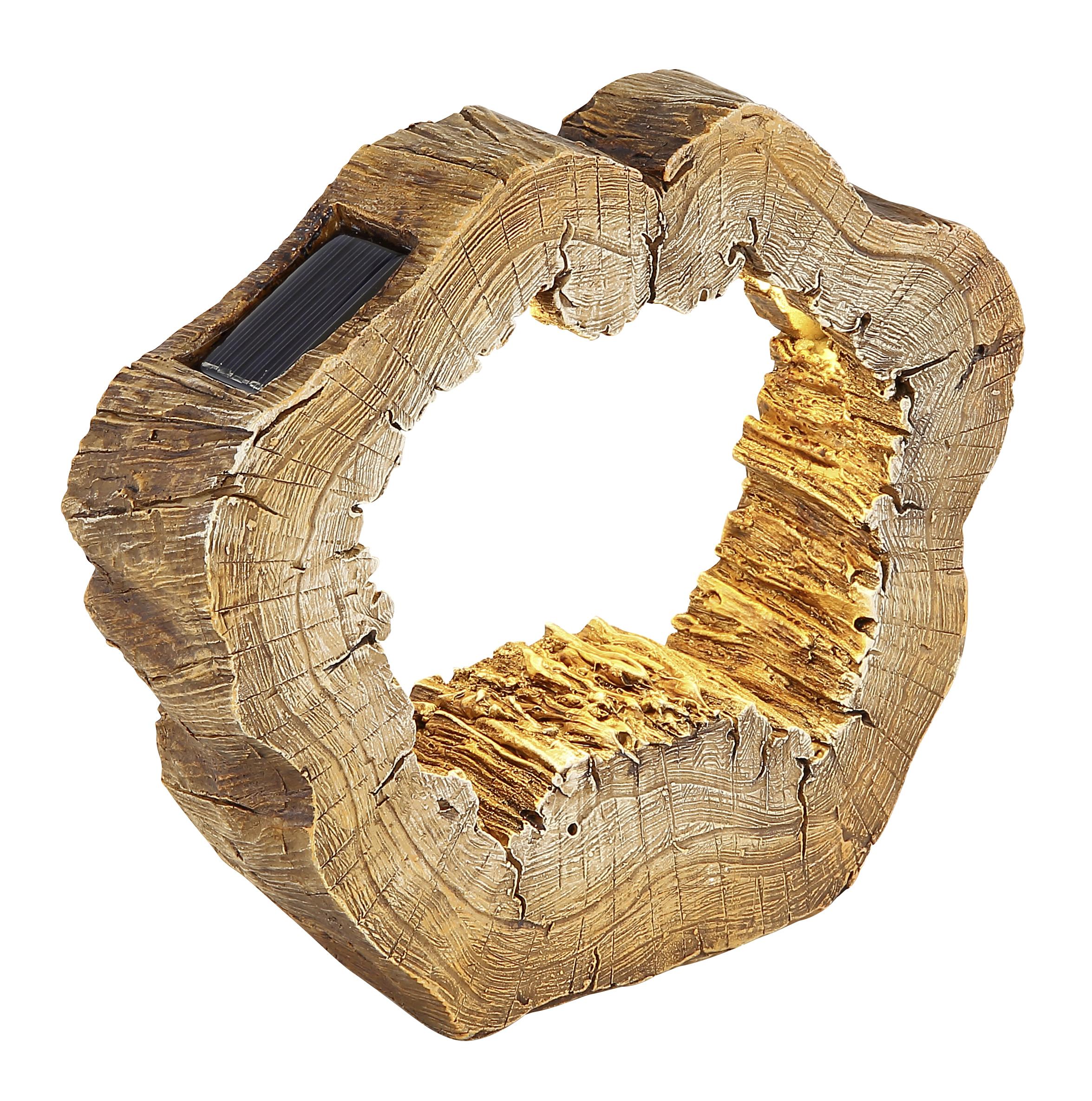 Solární Svítidlo Krissy, 20,5/17,3/6,5cm - hnědá, Konvenční, plast (20,5/17,3/6,5cm) - Modern Living
