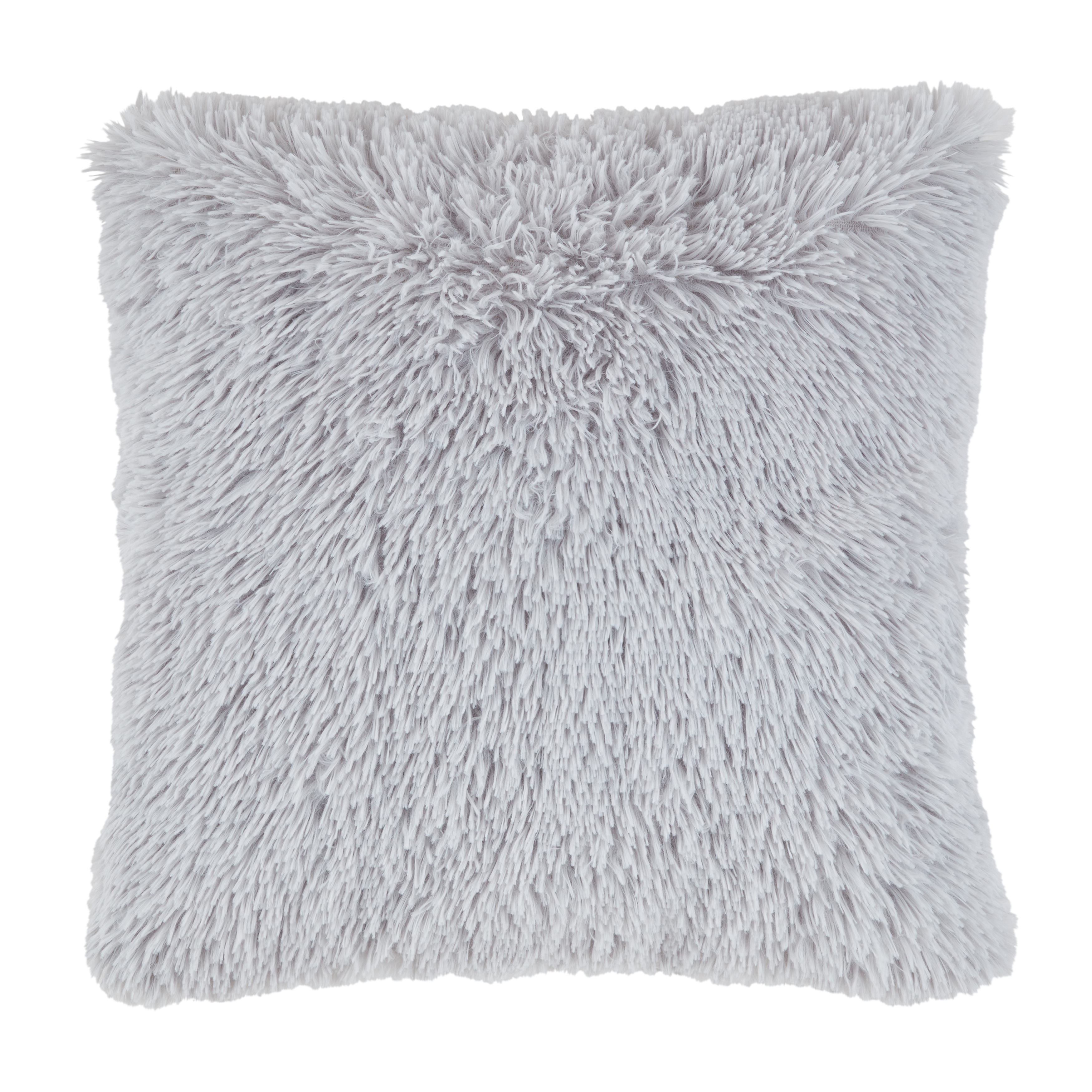 Dekorační polštář Fluffy, 45/45cm, stříbrná - barvy stříbra, Romantický / Rustikální, textil (45/45cm) - Modern Living
