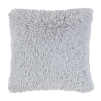Dekoračný vankúš Fluffy, 45/45cm, strieborná - strieborná, Romantik / Landhaus, textil (45/45cm) - Modern Living