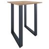 Bartisch Xona B 80x80 - Honigeiche/Silberfarben, KONVENTIONELL, Holzwerkstoff/Metall (80/80/102cm)