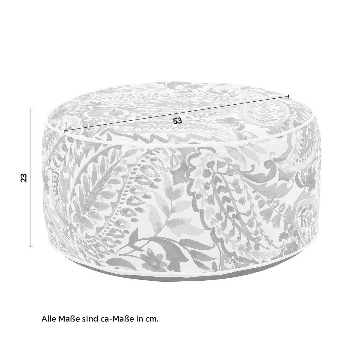 VONKAJŠIA TABURETKA „PUFF“ CASSY - viacfarebná, Modern, textil (53/23/53cm) - Bessagi Garden