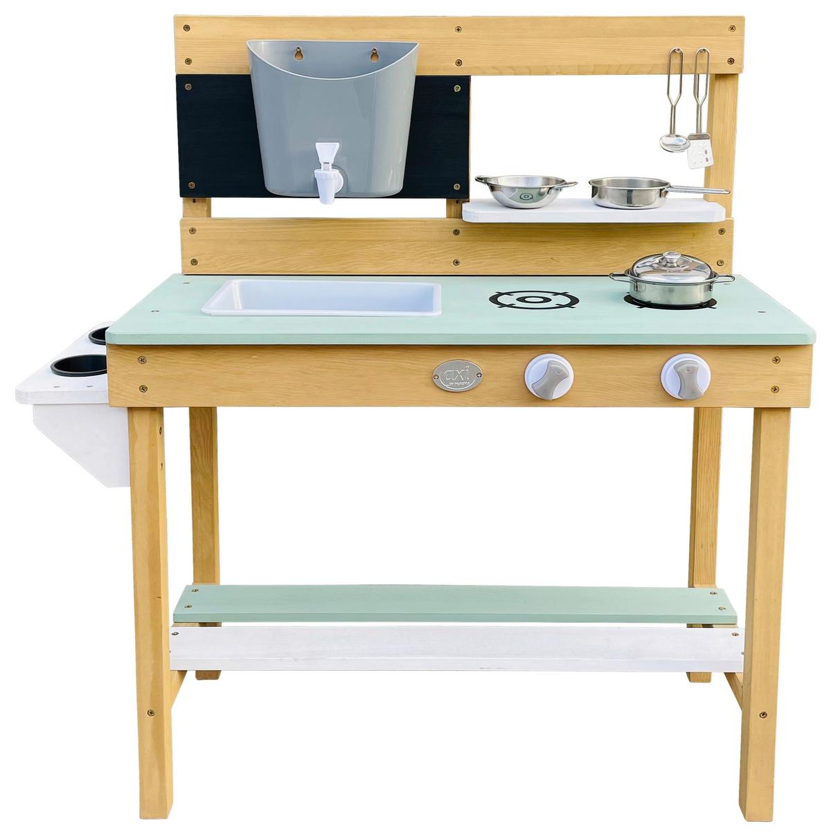 Sand- und Wassertisch A031.038.00 - Braun/Weiß, KONVENTIONELL, Holz (80/88/33cm) - Ambia Garden
