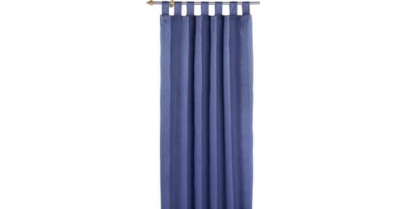 Vorhang mit Schlaufen und Band Curl 140x255 cm Multicolor - Blau/Champagner, KONVENTIONELL, Textil (140/255cm) - Ondega