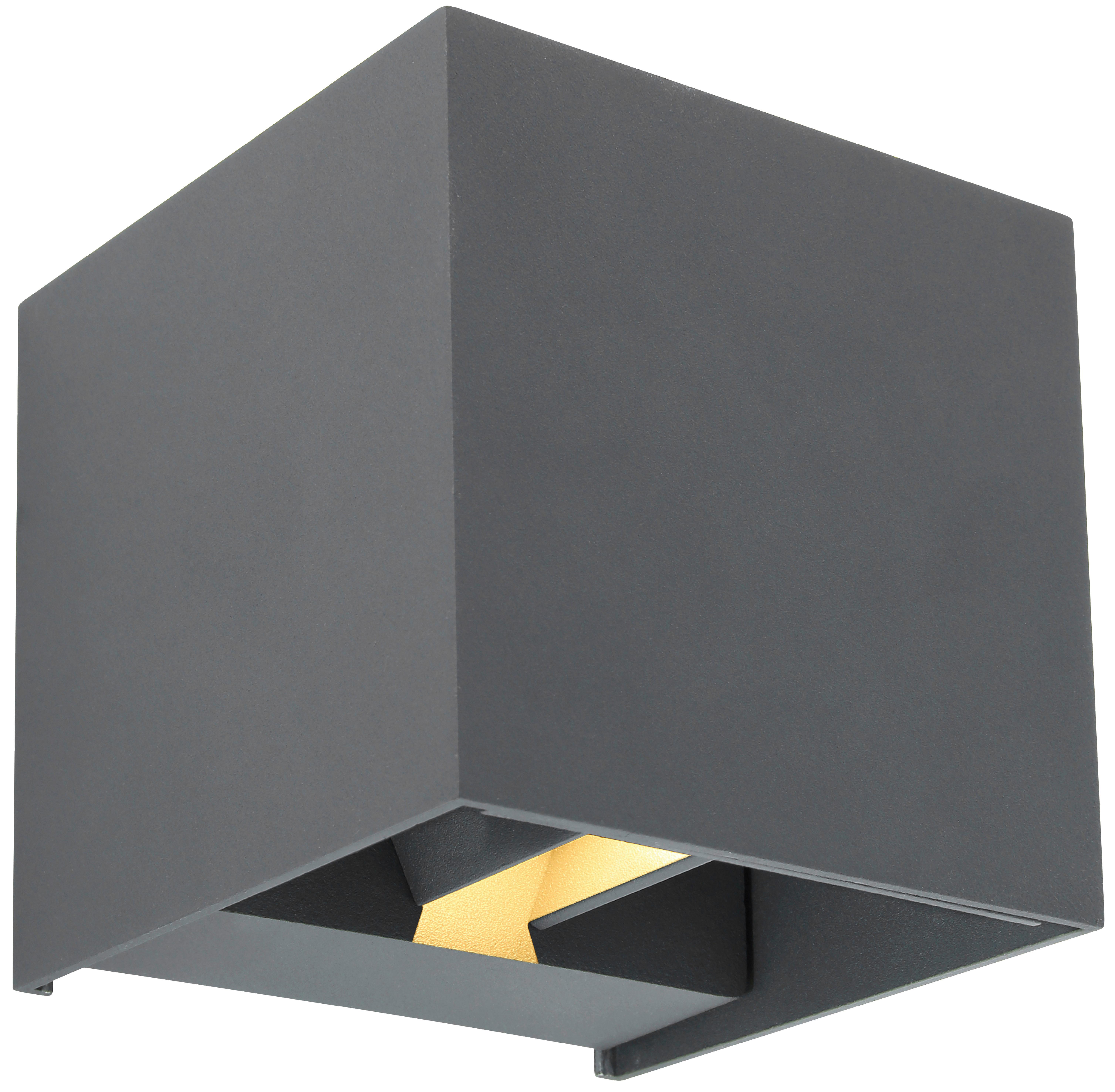 Led-wandleuchte Ledion 2-Flammig - Anthrazit, MODERN, Metall (10/10cm) - Luca Bessoni