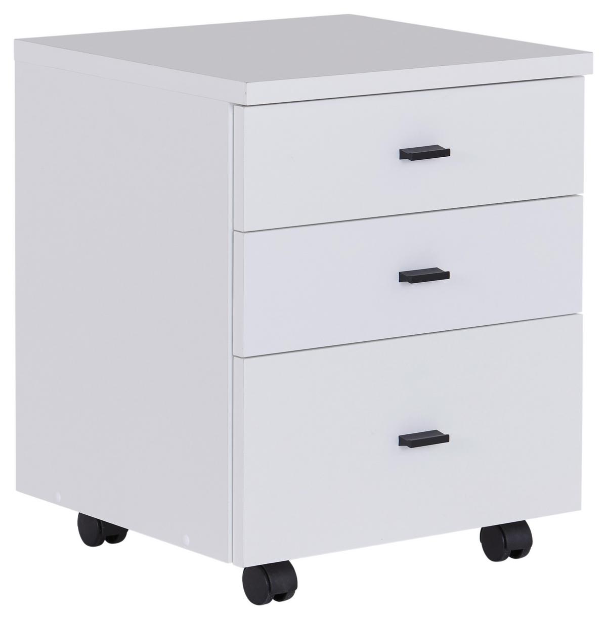 Rollcontainer Weiß 4 You New 2 YUK 13 43x53x40 cm - Weiß, MODERN, Holzwerkstoff (43/53/40cm)