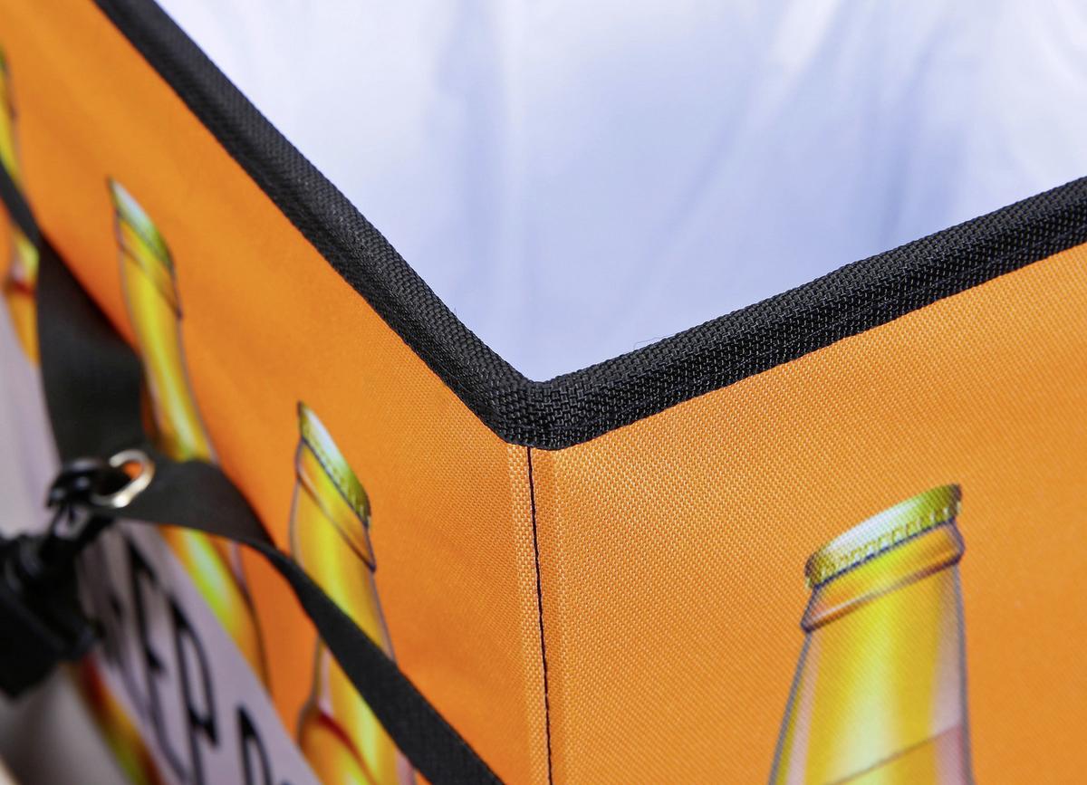 Hűtődoboz Bier - fekete/narancs, Basics, textil (37/36/37cm) - MID.YOU