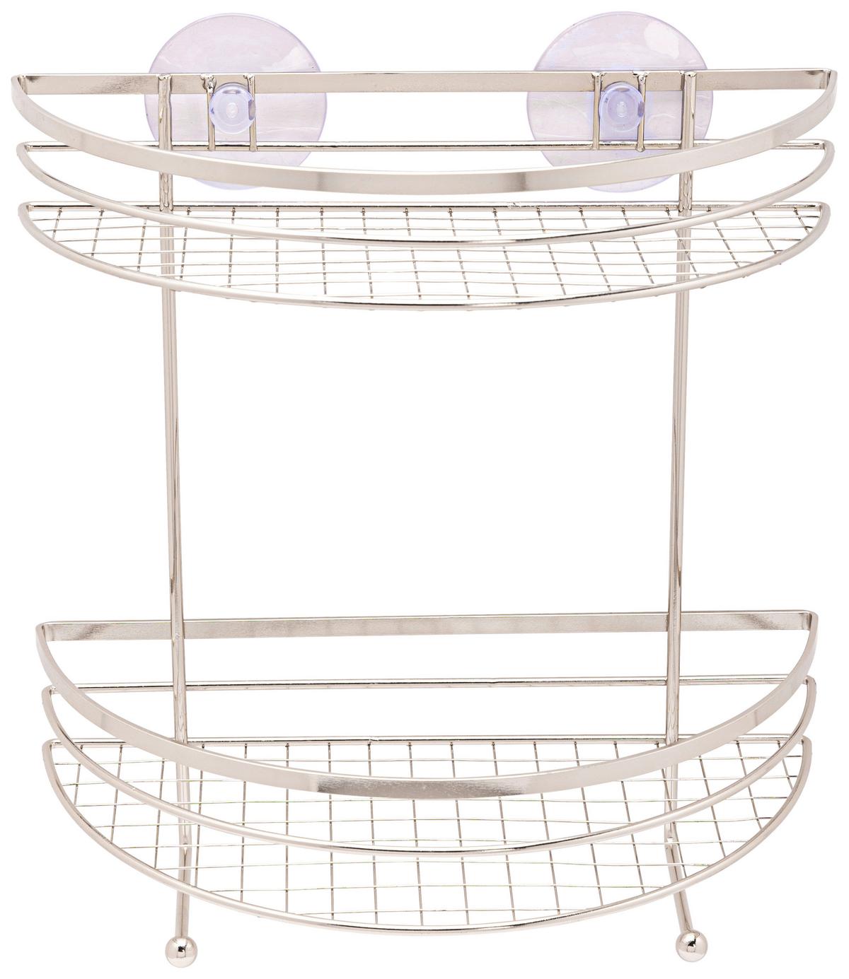 Regál do sprchovacieho kúta NIZZA - chrómová, Konventionell, kov (24/12/25cm) - Ondega
