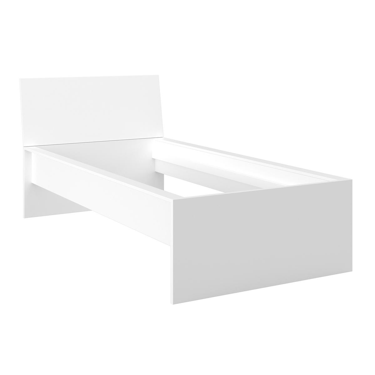 Unit Elements Bettrahmen 90x200 cm Weiß - Weiß, KONVENTIONELL, Holzwerkstoff (120/200cm) - Ondega