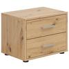 Éjjeliszekrény Smart 2 50/38cm - szürkésfehér/Artisan tölgy, Basics, faalapú anyag (50/38/35cm)