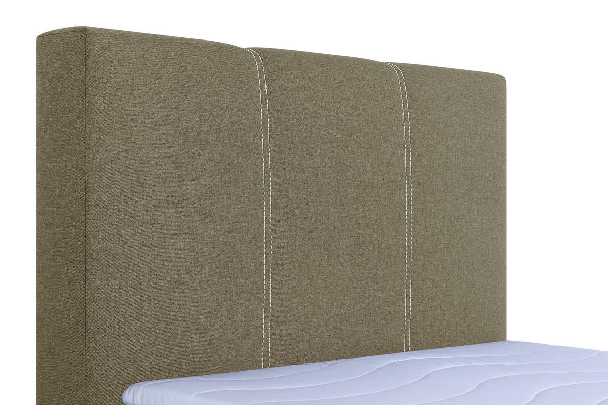 Boxspringbett Malta Mit Topper Beige, 90x200 Cm - Chromfarben/Beige, Basics, Holzwerkstoff/Textil (90/200cm) - P & B