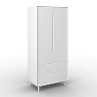 Šatníková skriňa MARLO š. cca 100 cm, dekor biela - biela, Modern, drevo/kompozitné drevo (100/223/60cm) - Bessagi Home