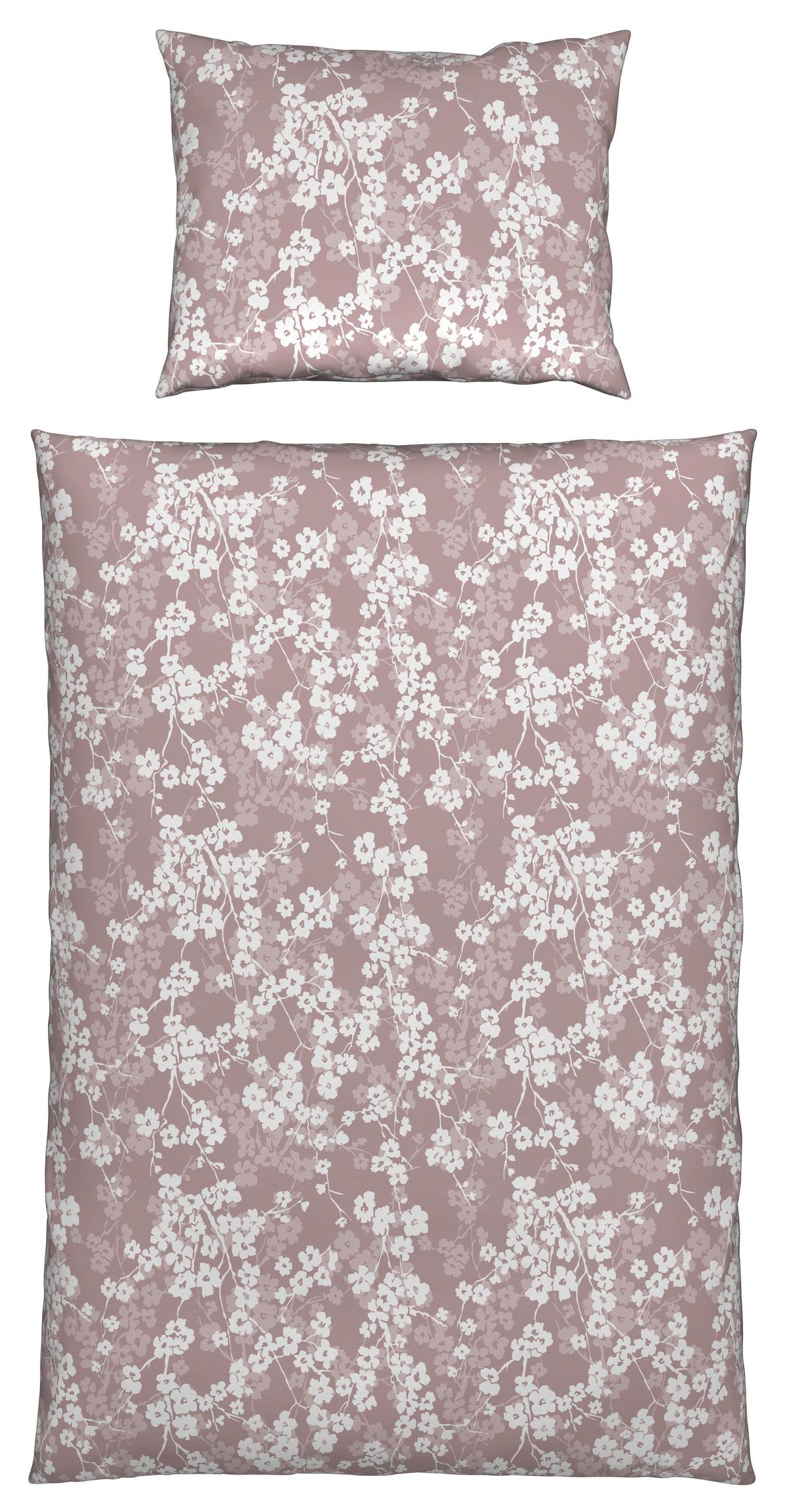 Posteľná bielizeň Catrin, 70/90 140/200cm - hnedofialová, Lifestyle, textil (140/200cm) - Modern Living