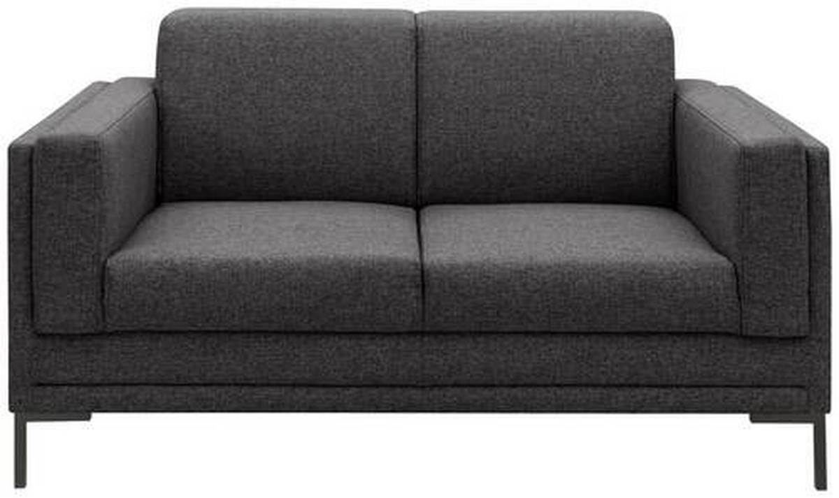 2-Sitzer-Sofa Looks Vii Anthrazit - Anthrazit/Silberfarben, Design, Textil (155/82/90cm) - LOOKS by W.Joop