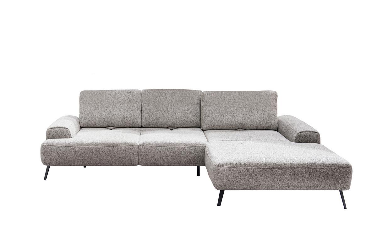 Ecksofa Astoria Beige S: 305x178 cm - Beige/Schwarz, Design, Textil (305/178cm) - Livetastic