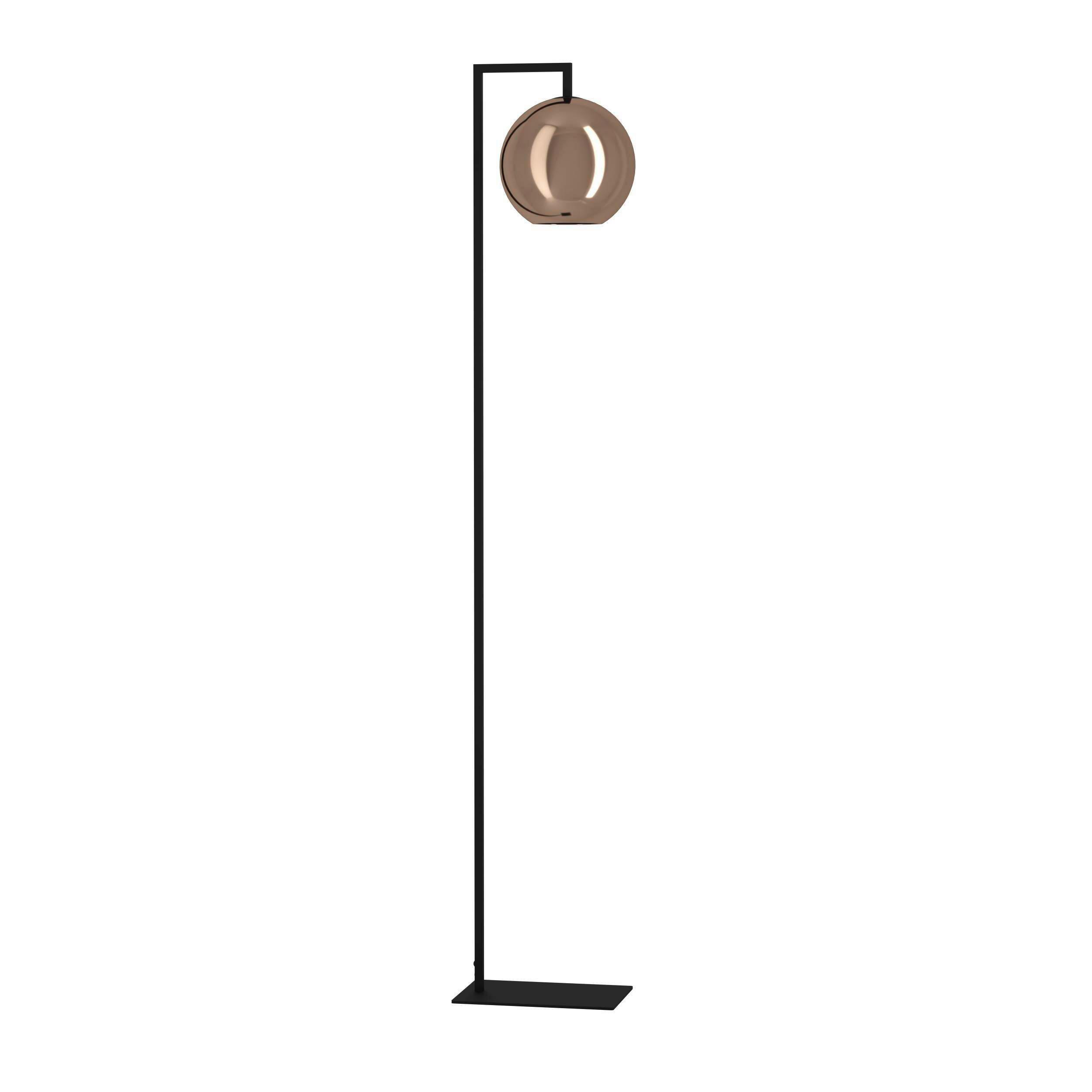 Stehleuchte 390253 Cordoba - Schwarz/Bronzefarben, Design, Glas/Metall (24,5/171,5cm) - Eglo