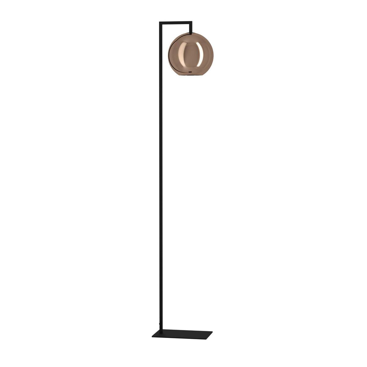 Stehleuchte 390253 Cordoba - Schwarz/Bronzefarben, Design, Glas/Metall (24,5/171,5cm) - Eglo