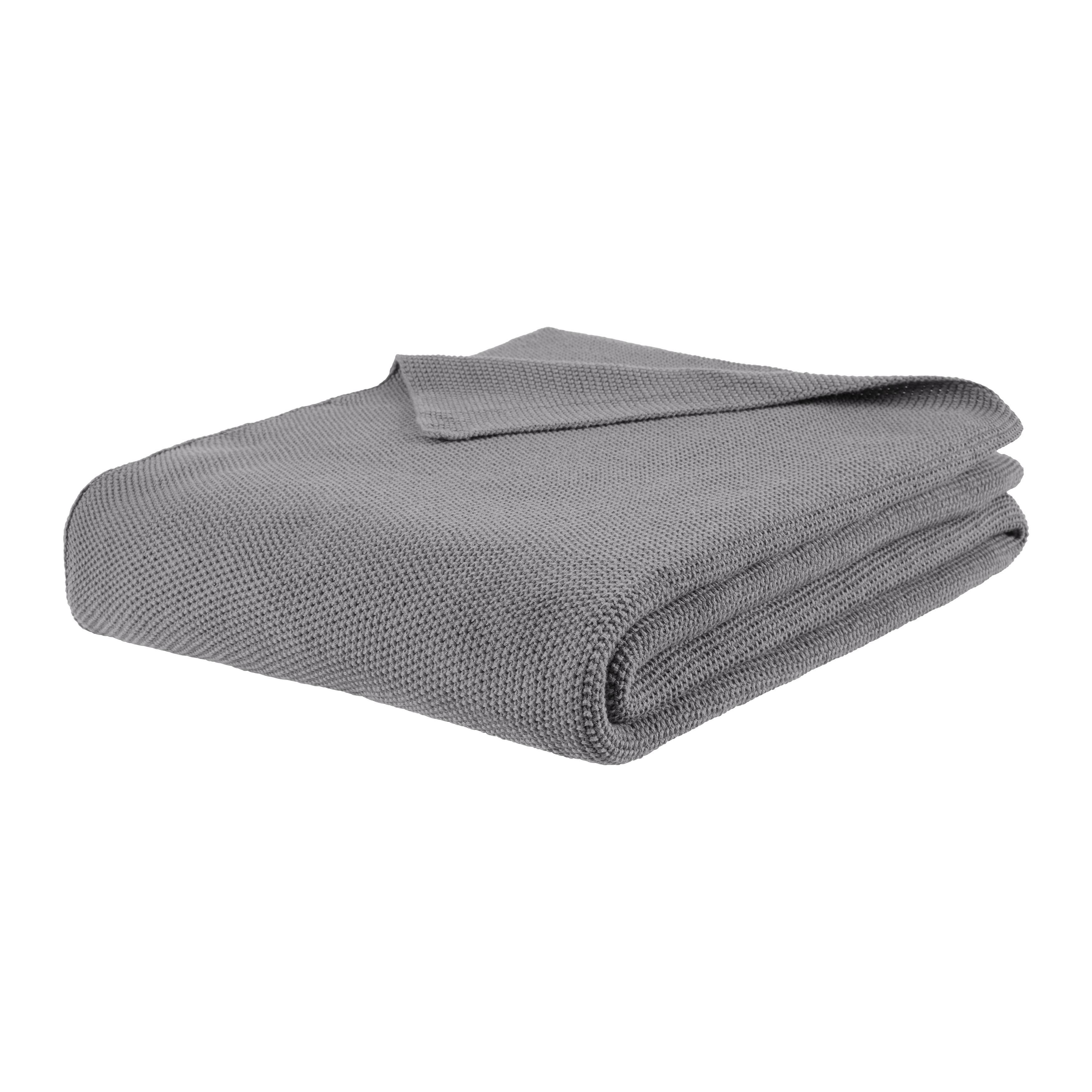 Mäkká deka Lara, 130/170cm, sivá - sivá, Konventionell, textil (130/170cm) - Mömax