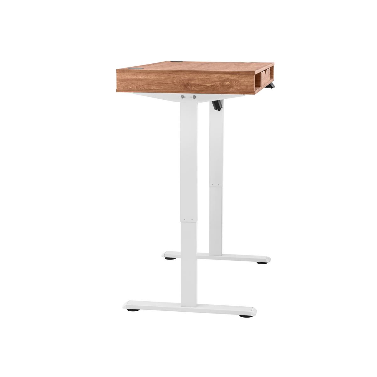 Schreibtisch Worktime Style Weiß/Eichefarben L: 120cm - Eichefarben/Weiß, MODERN, Holz/Metall (120/60/72-110cm) - MID.YOU