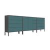 Sideboard Mailand Anthrazit/petrol B: 263,5cm - Anthrazit/Petrol, MODERN, Holzwerkstoff (263,5/86/33cm) - MID.YOU