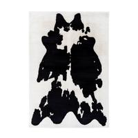 Hochflorteppich Rabbit Animal Schwarz/Weiß, 120x160 cm - Schwarz/Weiß, KONVENTIONELL, Textil (120/160cm)