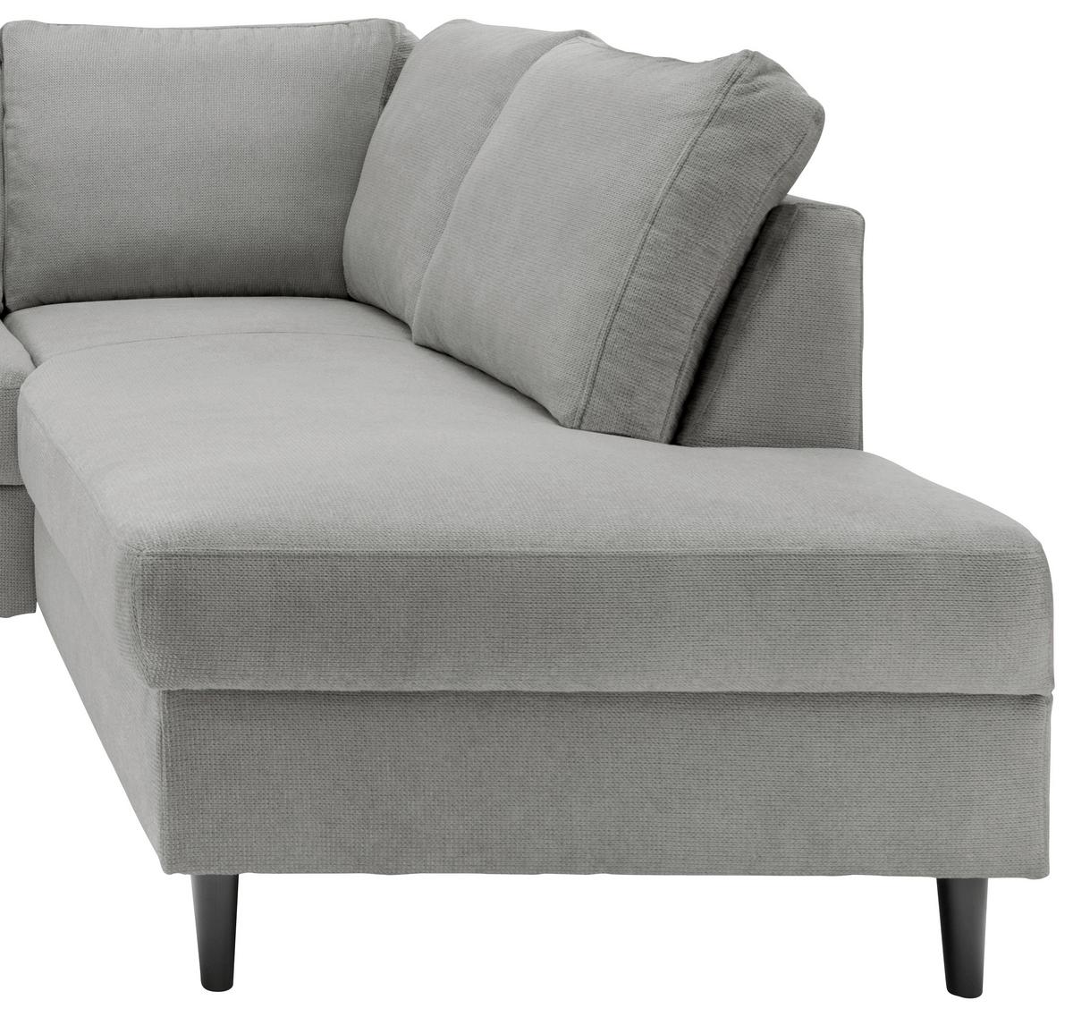 Eckschlafsofa Passione, Grau S: 242x200 Cm - Schwarz/Grau, MODERN, Textil (242/200cm) - Livetastic