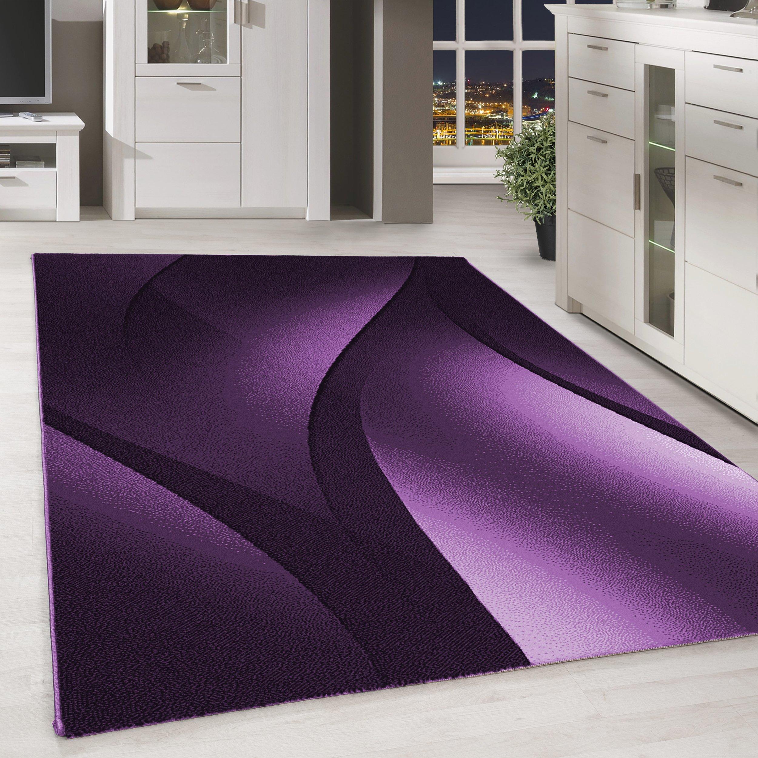 Webteppich Lila/Weiß Naturfaser Plus 200x290 cm - Lila/Weiß, Design, Textil (200/290cm)